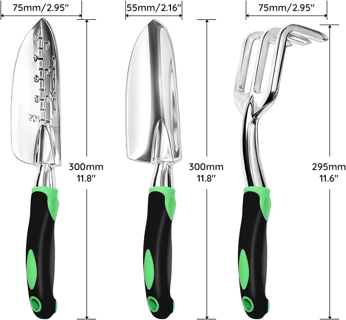 Garden Tool Set,100% Thicker Aluminum Gardening Kit,3 Pack