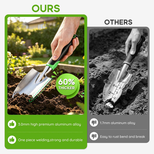 Garden Tool Set,100% Thicker Aluminum Gardening Kit,3 Pack
