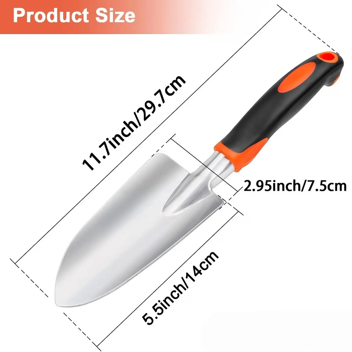 Heavy-Duty Garden Hand Shovel Tool, Ergonomic Grip Design, Durable Construction, Ideal for Digging & Soil Moving, Perfect for Gardening Tasks