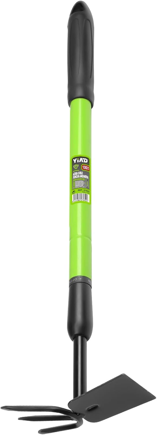 YIAD 2-in-1 Garden Hoe, 27"-39" Telescoping Steel Weeding Tool