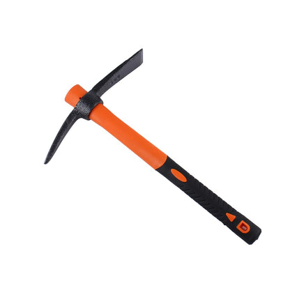 3 Sprongs Dual Head Rake Hoe with Heavy Duty Forged Adze and Ergonomic Non-Slip Handle for Loosening Soil, Gardening, Camping Outdoor 39mm/15-Inch