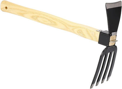 Garden Hoe, Hand Rake Tool with Ergonomic Handle for Weeding Harvesting,