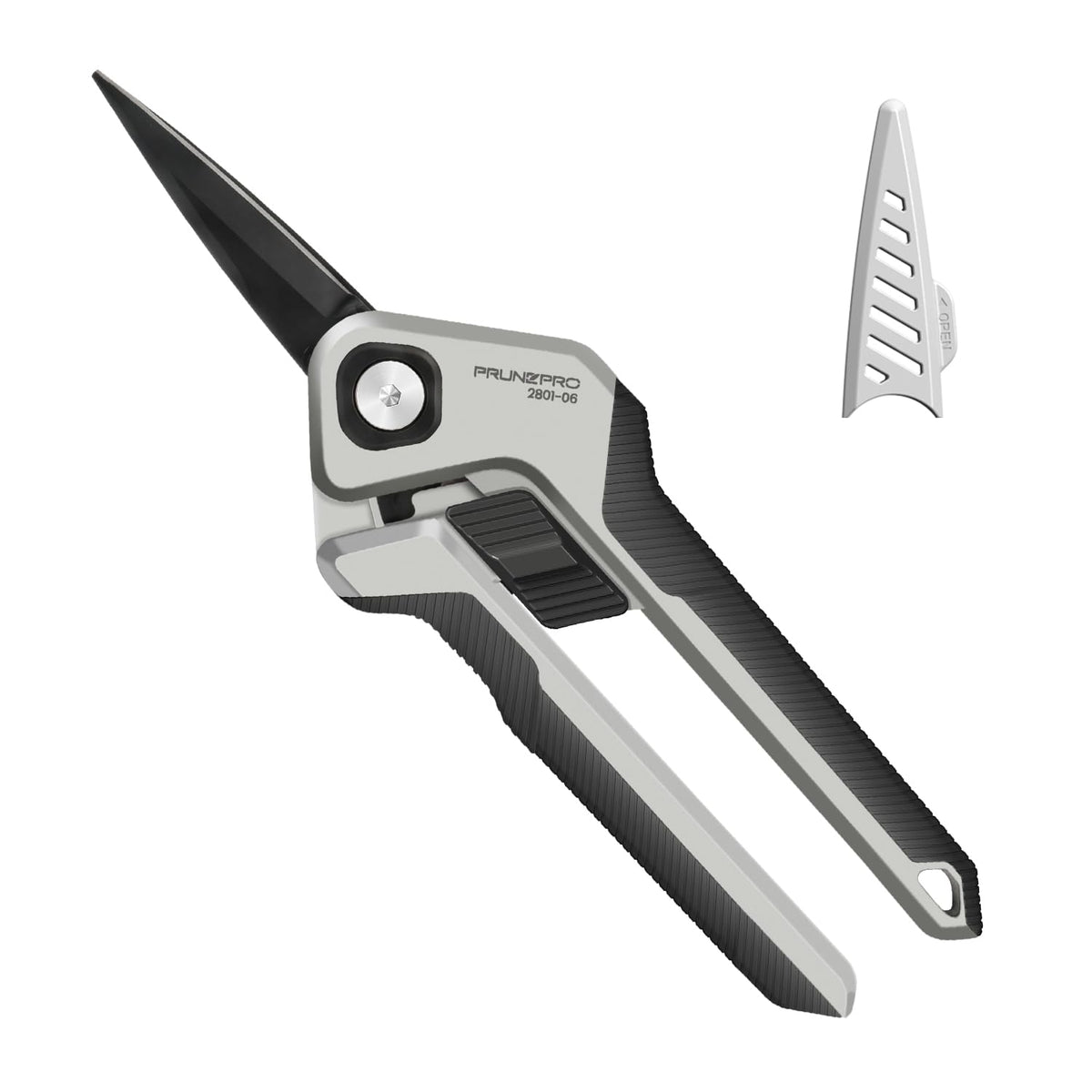 PrunePro Garden Scissors Pruning Shears Sharp Stainless Steel Non-Stick Teflon Coating Blade for Precise Cuts Garden Snip Bonsai Clippers for Plants Rose Flower