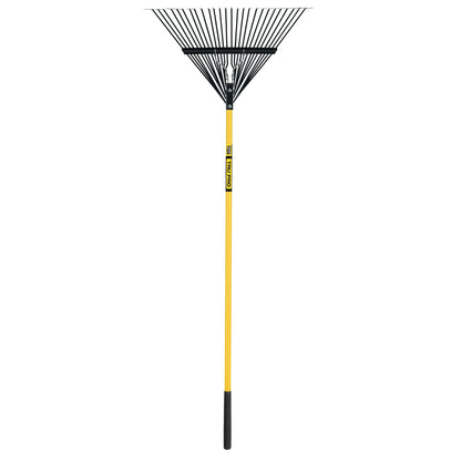 Truper Tru Pro 26-Tine Steel Lawn and Leaf Rake, 54-Inch Heavy-Duty Fiberglass Handle with 9-Inch Cushion Grip, Professional Landscaping and Yard Clean-Up Tool (Model 32401 / EMX-26F)