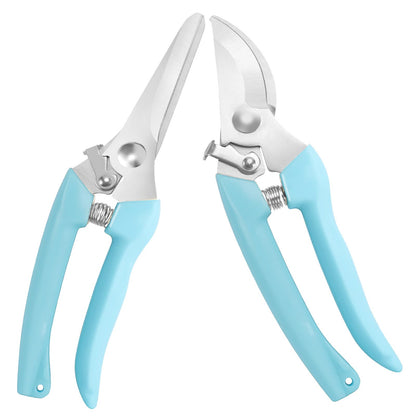 Premium German-style Pruning Shears, Super Sharp Scissors Gardening Tools, Pruners 4x Cutting Power Trimming, 1-Inch Cut Capacity Garden Clippers, Ergonomic, Durable, Arthritis Weak Hand Snips