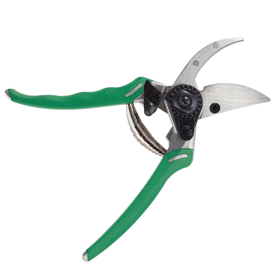 Dramm ColorPoint Stainless Steel Compact Garden Pruning Shears, Hand Pruner, Garden Clippers, with Heavy Duty Blade and Easy grip Handle, Yellow