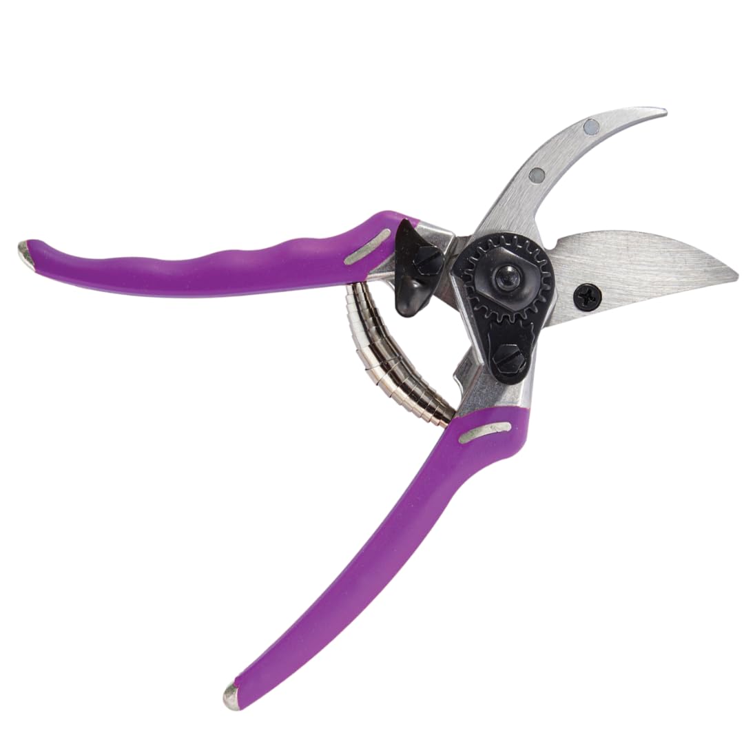 Dramm ColorPoint Stainless Steel Compact Garden Pruning Shears, Hand Pruner, Garden Clippers, with Heavy Duty Blade and Easy grip Handle, Yellow