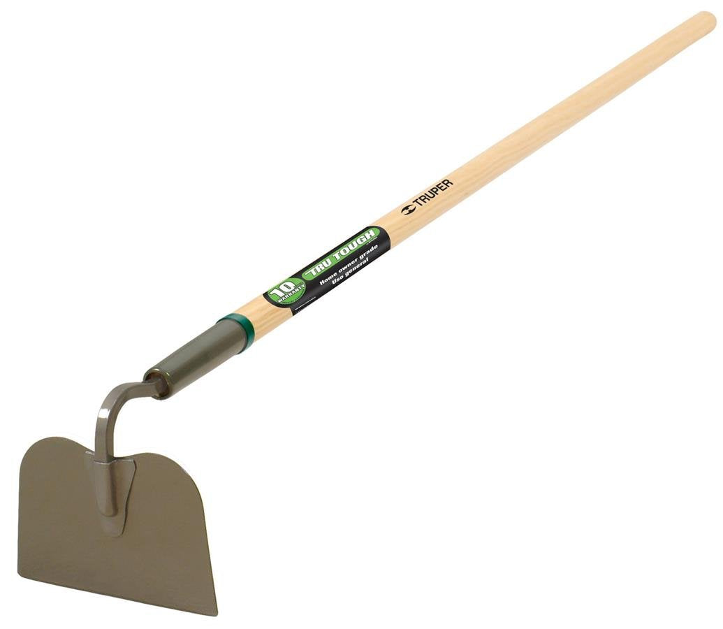 Truper 32405 Tru Tough Forged Garden Hoe, 6-Inch Head, Fiberglass Handle, 10-Inch Grip