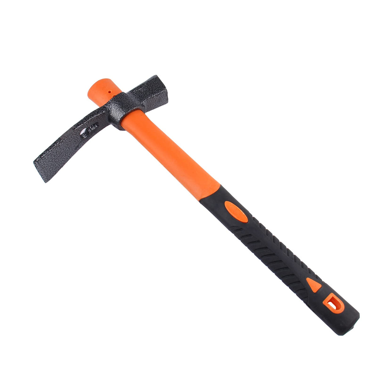 3 Sprongs Dual Head Rake Hoe with Heavy Duty Forged Adze and Ergonomic Non-Slip Handle for Loosening Soil, Gardening, Camping Outdoor 39mm/15-Inch