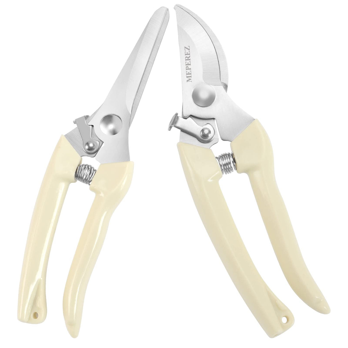 Premium German-style Pruning Shears, Super Sharp Scissors Gardening Tools, Pruners 4x Cutting Power Trimming, 1-Inch Cut Capacity Garden Clippers, Ergonomic, Durable, Arthritis Weak Hand Snips