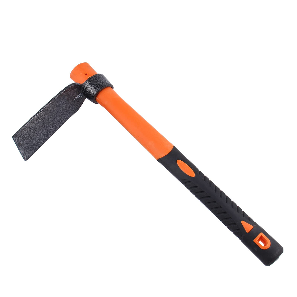 3 Sprongs Dual Head Rake Hoe with Heavy Duty Forged Adze and Ergonomic Non-Slip Handle for Loosening Soil, Gardening, Camping Outdoor 39mm/15-Inch