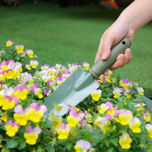 Alloy Garden Digging Shovel, Anti-Slip Plastic Handle Gardening Trowel for Lawn Planting