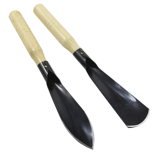 2 Counts Rust Resistant Hand Shovel Tool, Lightweight Gardening Hand Tools Shovels, Excellent hand shovel implement for gardening, removing weeds, transplanting and digging., Pointed Tip and Flat Tip