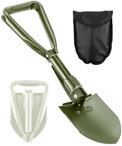 Digging Shovel, 18.5'' Lightweight Camping Shovel Portable High Carbon Steel Folding Mini Trowels for Outdoor Camping Backpacking Hiking Car Emergency Home Garden