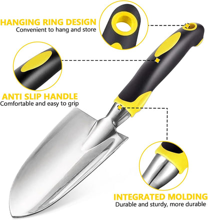 Garden Shovel Tool, Stainless Steel Heavy Duty Garden Trowel for Weeding