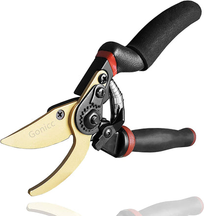 gonicc 8" Professional Premium Bypass Titanium Pruning Shears(GPPS-1003)