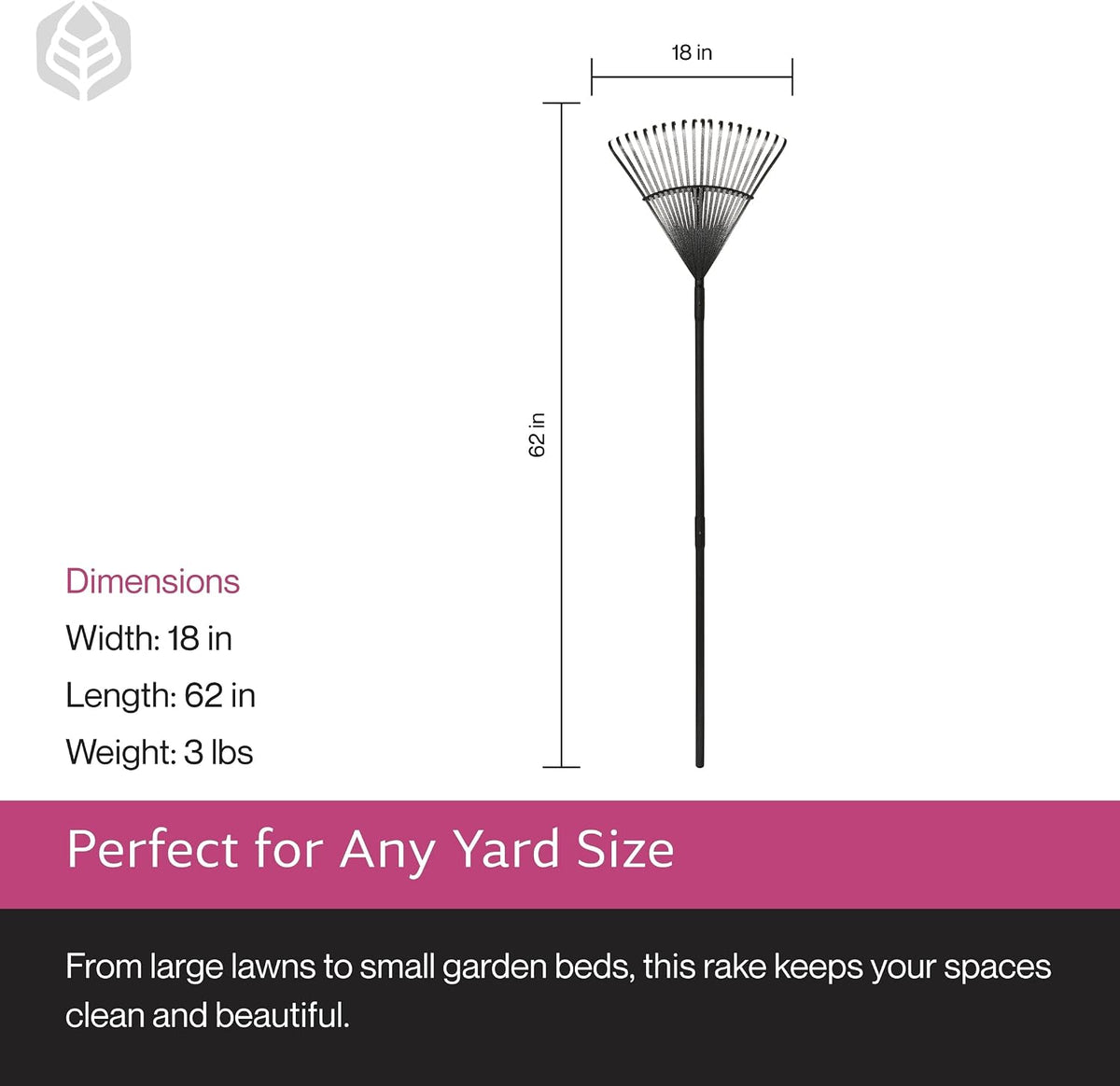 Yard Butler World's Greatest Leaf Rake, Durable Steel Design ILT-20