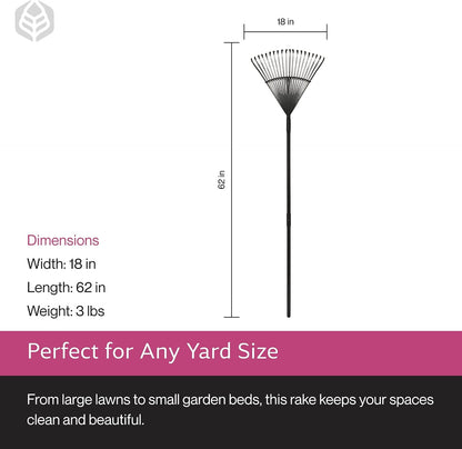 Yard Butler World's Greatest Leaf Rake, Durable Steel Design ILT-20