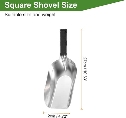 HARFINGTON Garden Hand Shovel 11.8" x 4.5" Stainless Steel Square Shovel Hand Trowel Gardening Tools for Transplanting Weeding Digging Planting