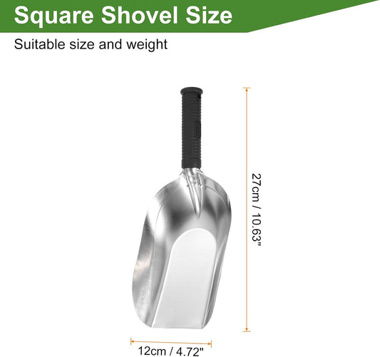 HARFINGTON Garden Hand Shovel 11.8" x 4.5" Stainless Steel Square Shovel Hand Trowel Gardening Tools for Transplanting Weeding Digging Planting