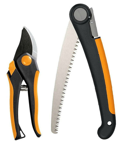 Fiskars Forged Steel Bypass Pruning Shears, 1" Cut Capacity Garden Clippers