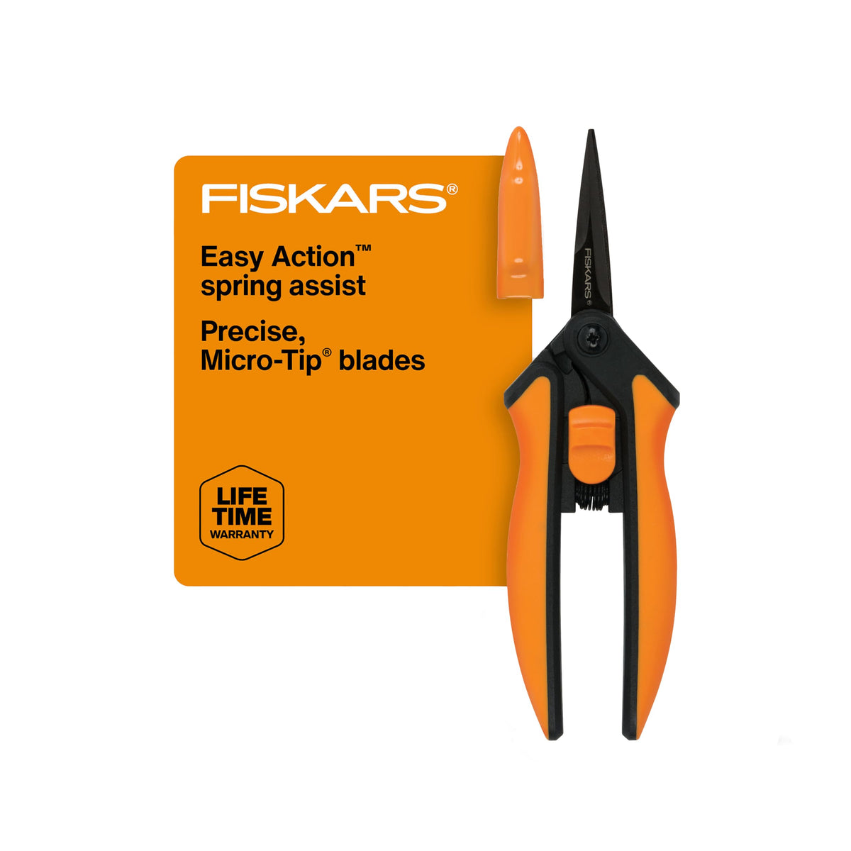 Fiskars 6" Non-Stick Pruning Snips, Resin-Resistant Garden Scissors, 2-Pack