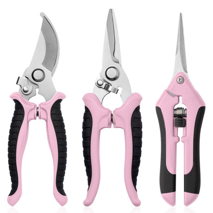 Garden Pruning Shears 3 Pack Gardening Shears Garden Scissors Stainless Steel Plant Flower Scissors Clippers Pruning Shears tijeras de jardinería