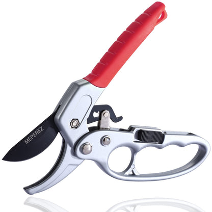 Premium German-style Pruning Shears, Super Sharp Scissors Gardening Tools, Pruners 4x Cutting Power Trimming, 1-Inch Cut Capacity Garden Clippers, Ergonomic, Durable, Arthritis Weak Hand Snips