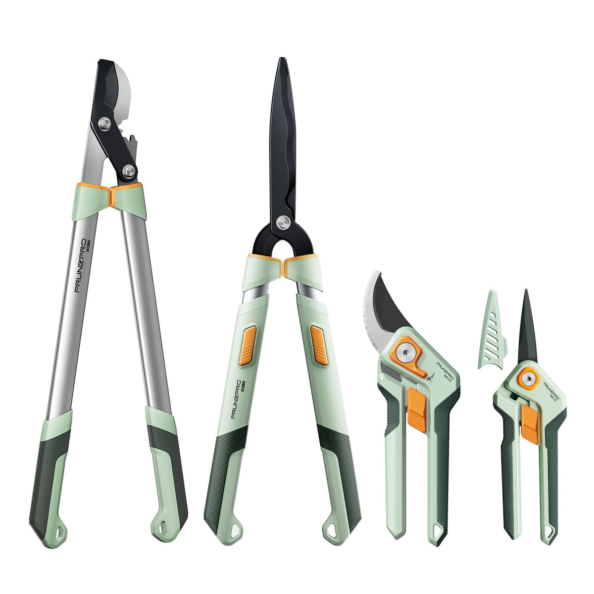PrunePro Pruning Shears Loppers Set - Adjustable Bypass Hand Pruner Sharp German Stainless Steel Teflon Coating Garden Clippers for Branches Stem Plant Tree Cutters