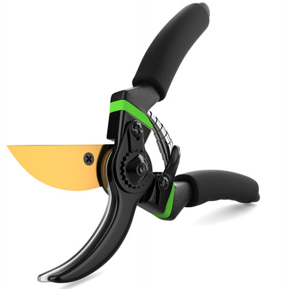 8.5" Professional Pruning Shears, Garden Clippers - Cuts 3X Easier Sharp Japanese Blade, Arthritis Friendly Garden Scissors for Seniors, Bonsai Cutters