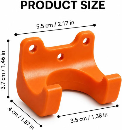 1Pcs Garden Tool Hanging Rack, Wall-Mounted Organizer, 35mm Diameter Fits Brooms Shovels Rakes Hoes, Durable Plastic Tool Holder with Mounting Screws