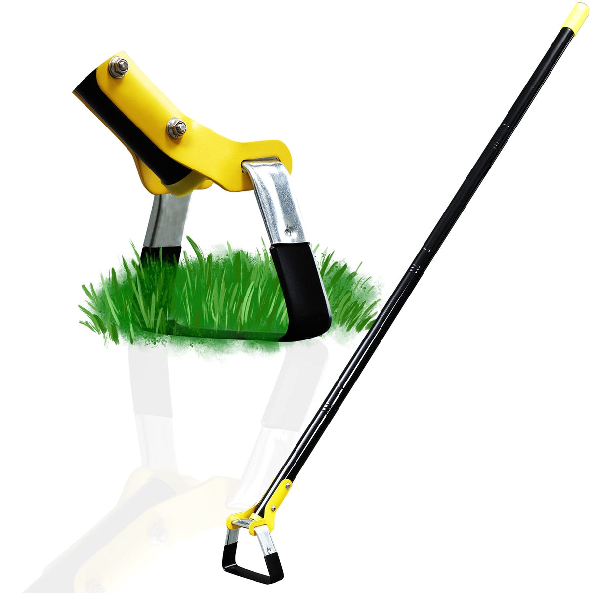 DonSail Hoe Garden Tool -Scuffle Garden Hoes for Weeding Gardening Long Handle Heavy Duty - Adjustable Weeding Loop Stirrup Hoe 30-61 Inch Black
