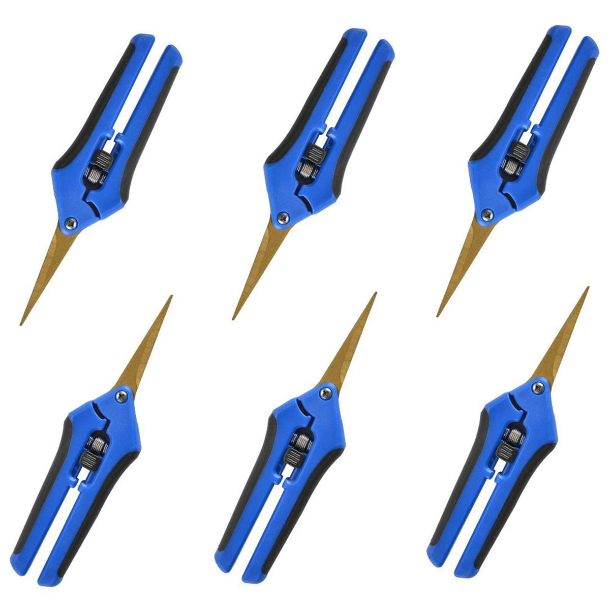 GROWNEER 3 Packs 6.5 Inch Pruning Shears Gardening Hand Pruning Snips Gardening Scissors with Straight Stainless Steel Precision Blades