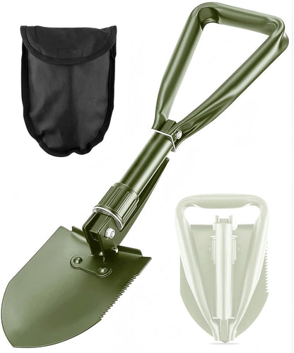 Digging Shovel, 18.5'' Lightweight Camping Shovel Portable High Carbon Steel Folding Mini Trowels for Outdoor Camping Backpacking Hiking Car Emergency Home Garden