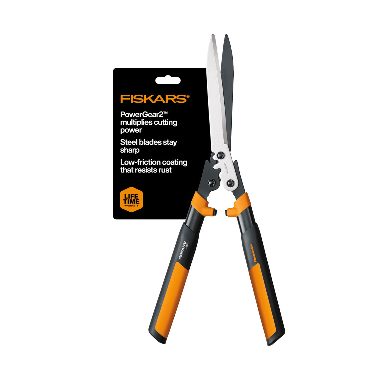 Fiskars 25"-33" Power-Lever Extendable Garden Hedge Shears, 10” Blades