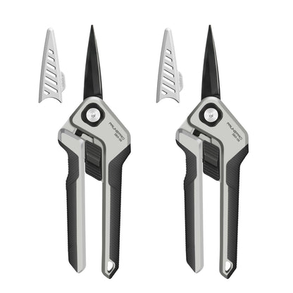 PrunePro Garden Scissors Pruning Shears Sharp Stainless Steel Non-Stick Teflon Coating Blade for Precise Cuts Garden Snip Bonsai Clippers for Plants Rose Flower