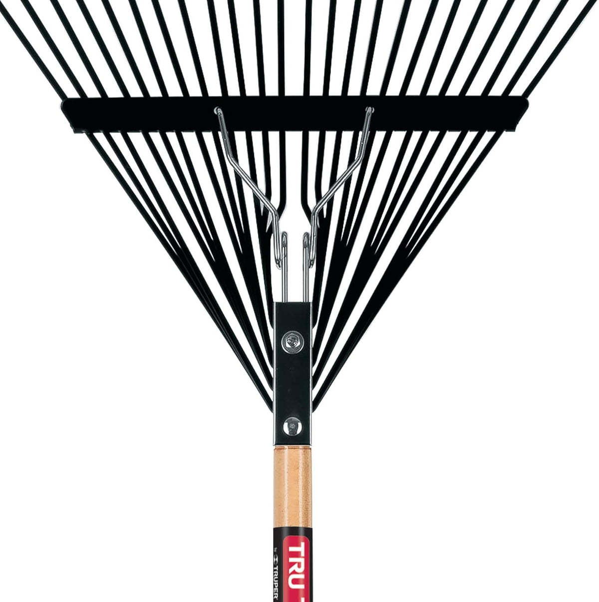 Truper TruPro Steel Leaf Rake, 24-Inch Head, 54-Inch Wood Handle - Garden Rakes Metal Heavy Duty - Yard Rakes - Lawn Rake for Leaves and Grass (Model EMX-24 / 30480)