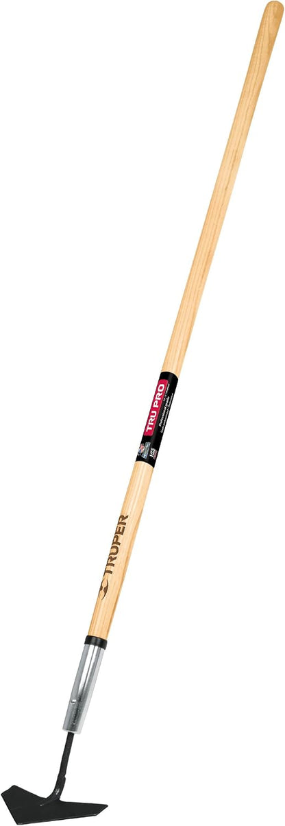 Truper 32405 Tru Tough Forged Garden Hoe, 6-Inch Head, Fiberglass Handle, 10-Inch Grip