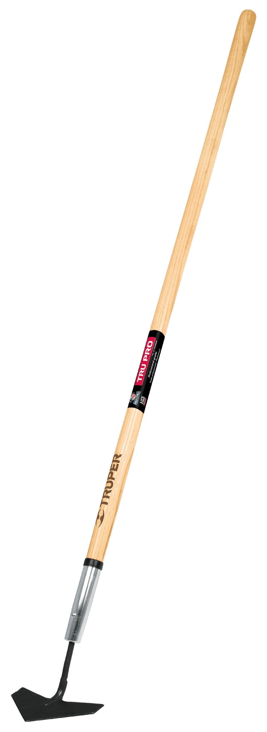 Truper 32405 Tru Tough Forged Garden Hoe, 6-Inch Head, Fiberglass Handle, 10-Inch Grip