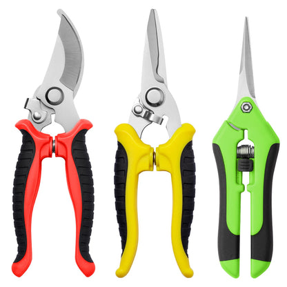Garden Pruning Shears 3 Pack Gardening Shears Garden Scissors Stainless Steel Plant Flower Scissors Clippers Pruning Shears tijeras de jardinería