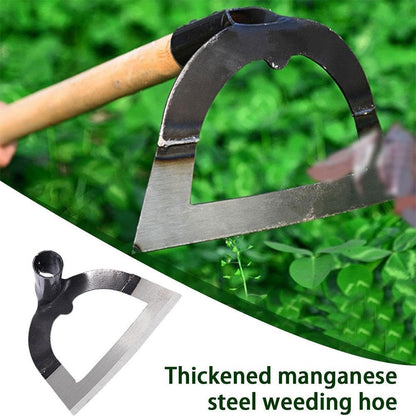 Hollow Garden Hoe - Heavy Duty Triangle Weed Hoes for Gardening, Handheld Weeding Rake Sharp Blade Hand Weeding Tool for Backyard Farming Soil Loosening Tilling and Planting, Tight Spaces (26cm)