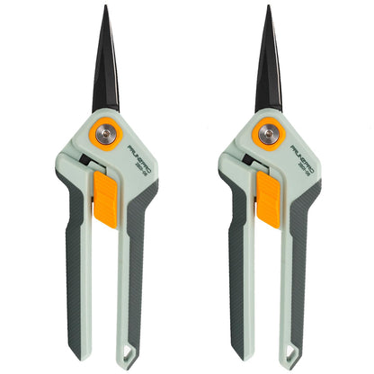 PrunePro Garden Scissors Pruning Shears Sharp Stainless Steel Non-Stick Teflon Coating Blade for Precise Cuts Garden Snip Bonsai Clippers for Plants Rose Flower