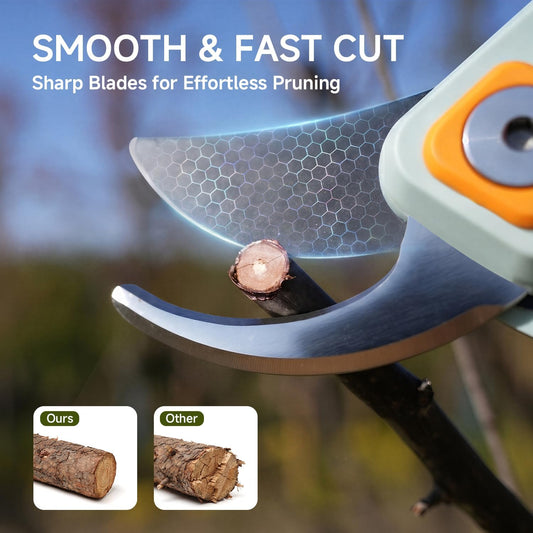 PrunePro Pruning Shears Loppers Set - Adjustable Bypass Hand Pruner Sharp German Stainless Steel Teflon Coating Garden Clippers for Branches Stem Plant Tree Cutters
