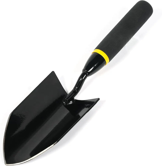 Bamworld Heavy Duty Garden Shovel - High-Strength Steel Pointed Blade Tool with Ergonomic Soft-Grip Non-Slip Handle, Lightweight & Portable for Digging, Planting Home Gardens & Balcony Plants, Ideal for Outdoor Projects Gardeners