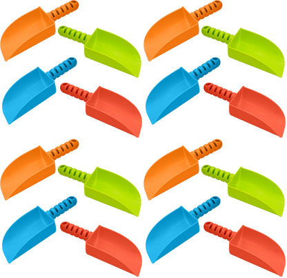 4E's Novelty 4 Pack Beach Shovels 8 Inch, Heavy Duty Plastic Sand Shovel for Kids, - Great for Planting Gardening Shovels for Toddlers, Outdoor Digging Sandbox Toys, Easter Basket Stuffers