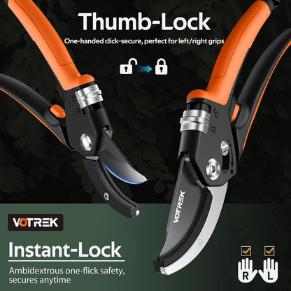 Anvil Pruning Shears, 3/4" Cut Capacity Garden Clippers Heavy Duty