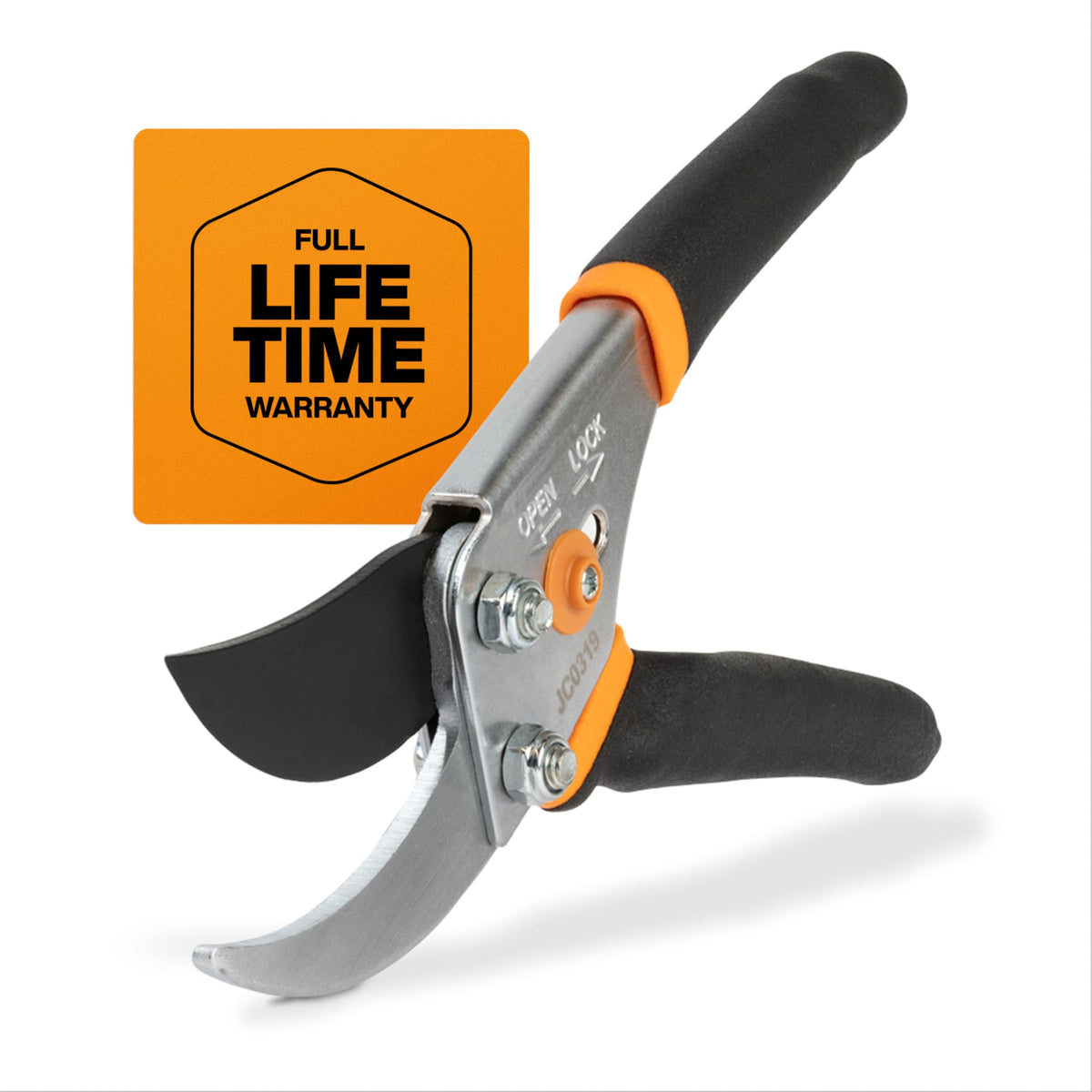 Fiskars SoftGrip Bypass Pruning Shears, 5/8” Cut Capacity Garden Clippers