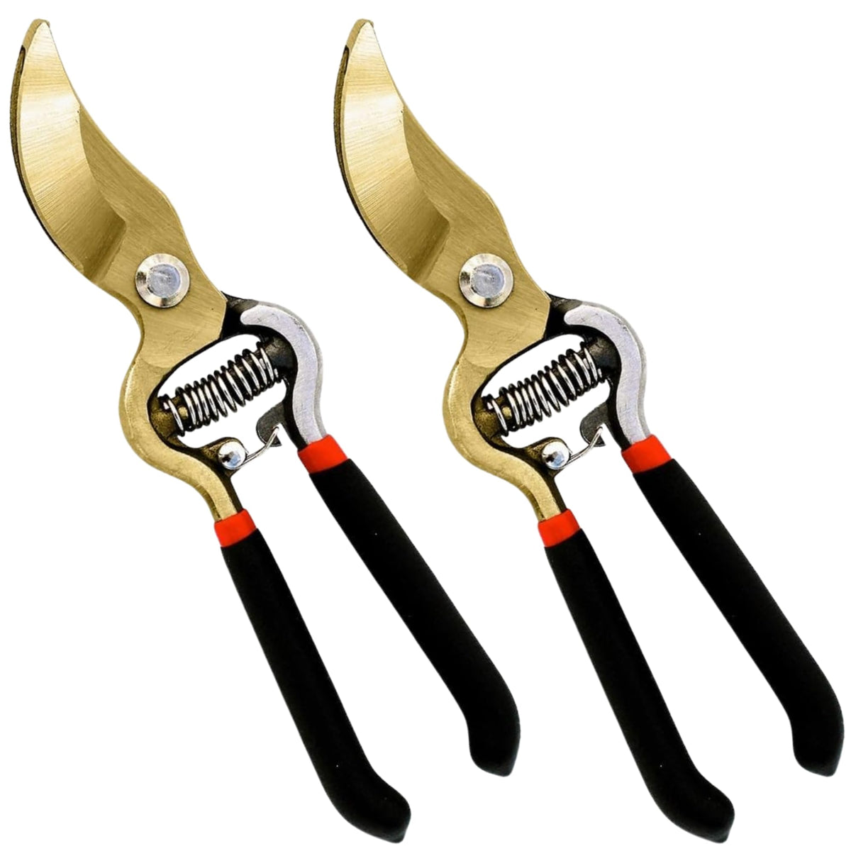 GARDEN GURU Classic Bypass Pruning Shears Clippers – Heavy Duty Forged Steel Garden Pruners – Safety Lock – Non Slip Comfort Grips – Cuts up to 1” Diameter – Professional Bypass Pruners for Gardening
