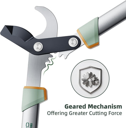 PrunePro® Loppers for Tree Trimming Stainless Steel Branch Cutter Heavy Duty Bypass Tree Pruner Rust Resistant Sharp Blade Up to 2" Tree Limb Trimmer for Gardening