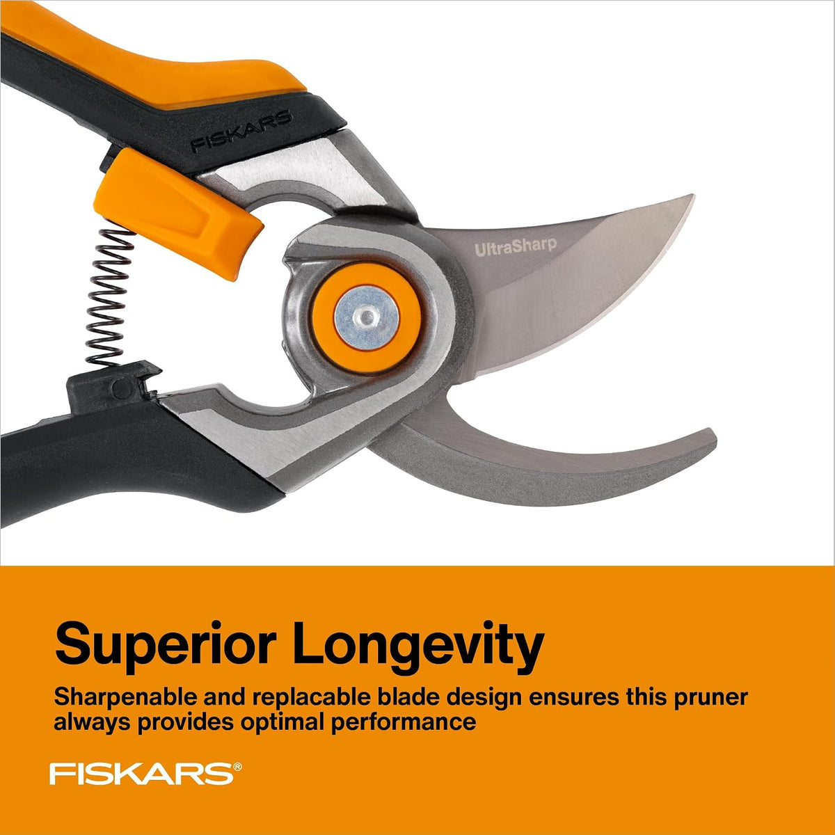 Fiskars Forged Steel Bypass Pruning Shears, 1" Cut Capacity Garden Clippers